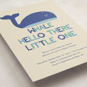 "Whale Hello" - Baby Shower Invitations in Sea by Harriet Richter - Detail