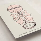 "Antique Rattle" - Baby Shower Invitations in Rose by Gwen Bedat - Detail