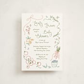 "Locally Grown Sketch" - Baby Shower Invitations in Meadow by Jenna Holcomb - Front