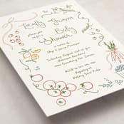 "Locally Grown Sketch" - Baby Shower Invitations in Meadow by Jenna Holcomb - Detail