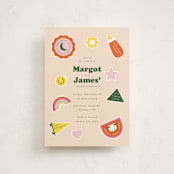 "Scout Badges" - Baby Shower Invitations in Sunshine by Hudson meet Rose - Front