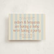 "we're having a party" - Baby Shower Invitations in Powder Blue by Ellen Schlegelmilch - Front