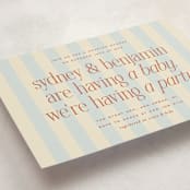 "we're having a party" - Baby Shower Invitations in Powder Blue by Ellen Schlegelmilch - Detail
