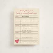 "Build a Library" - Baby Shower Invitations in Peony by Ilene Guy - Front