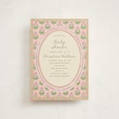 "Botanical maximalism" - Baby Shower Invitations in Poppy by Creo Study - Front
