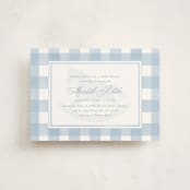 "Classic Gingham" - Baby Shower Invitations in Sky by Melinda Denison - Front