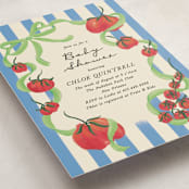 "Petit Pomodoro" - Baby Shower Invitations in Lime by Jackie Crawford - Detail