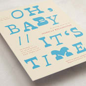 "Oh Baby It's Time" - Baby Shower Invitations in Blueberry by Kartika Paramita - Detail