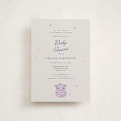"baby hippo" - Baby Shower Invitations in Twilight Frost by Cass Loh - Front