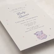 "baby hippo" - Baby Shower Invitations in Twilight Frost by Cass Loh - Detail