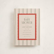 "Prep Room" - Baby Shower Invitations in Taupe by Ashlee Townsend - Front