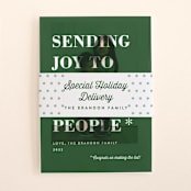"You Made the List" - Holiday Belly Bands in Evergreen by Amy Payne - Assembled