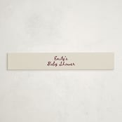 "Bow Corners" - Baby Shower Belly Bands in Rosewood by Cass Loh - Front