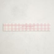 "Classic Gingham" - Baby Shower Belly Bands in Cotton Candy by Creo Study - Front