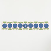 "Bold Blossom" - Baby Shower Belly Bands in Bluebell by Lehan Veenker - Front