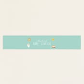 "Little Bookworm" - Baby Shower Belly Bands in Tropical by Itsy Belle Studio - Front