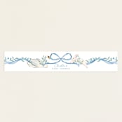 "Ribbon Garden" - Baby Shower Belly Bands in Blueberry by Elly - Front