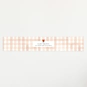 "Gingham" - Baby Shower Belly Bands in Shortbread by Sarah Knight - Front
