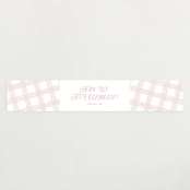 "Doodle Bow Frame" - Baby Shower Belly Bands in Petal by Jackie Crawford - Front