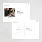 "Scallop Frame" - Holiday Birth Announcement Cards in Candy Cane by Emily Betts - Back of Card Options