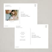 "Early Christmas" - Holiday Birth Announcement Cards in Ivory by Rebecca Daublin - Back of Card Options
