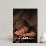 "Little Love" - Holiday Birth Announcement Cards in Snowflake by Charter Oaks Creative - Front