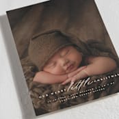 "Little Love" - Holiday Birth Announcement Cards in Snowflake by Charter Oaks Creative - Detail