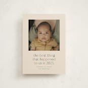"the best thing" - Holiday Birth Announcement Cards in Teal by Ellen Schlegelmilch - Front