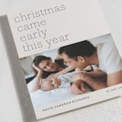 "Early Christmas" - Holiday Birth Announcement Cards in Ivory by Rebecca Daublin - Detail