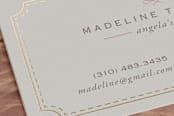 "Mina Beleza" - Business Cards in Carnation by chocomocacino - Detail