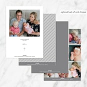 "Water drops" - Baptism and Christening Invitations in Powder Blue by Michelle Taylor - Back of Card Options