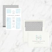"Water drops" - Baptism and Christening Invitations in Powder Blue by Michelle Taylor - Assembled