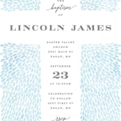 "Water drops" - Baptism and Christening Invitations in Powder Blue by Michelle Taylor - Detail