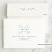 "Water drops" - Baptism and Christening Invitations in Powder Blue by Michelle Taylor - FREE Recipient Addressing