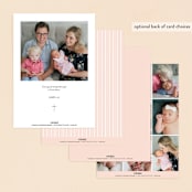 "Intersect" - Baptism and Christening Invitations in Blush by Lauren Chism - Back of Card Options