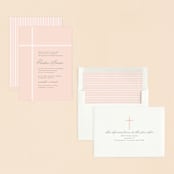 "Intersect" - Baptism and Christening Invitations in Blush by Lauren Chism - Assembled