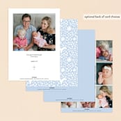 "Woodland Meadow" - Baptism and Christening Invitations in Periwinkle by Angela Thompson - Back of Card Options