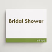 "Portrait" - Bridal Shower Signs in Charcoal by Minted - Front
