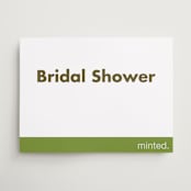 "Portrait" - Bridal Shower Signs in Charcoal by Minted - Front