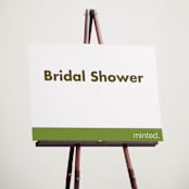 "Portrait" - Bridal Shower Signs in Charcoal by Minted - In Use