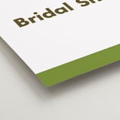 "Portrait" - Bridal Shower Signs in Charcoal by Minted - Detail