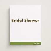 "Portrait" - Bridal Shower Signs in Charcoal by Minted - Front