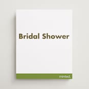 "Portrait" - Bridal Shower Signs in Charcoal by Minted - Front