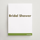 "Portrait" - Bridal Shower Signs in Charcoal by Minted - Front