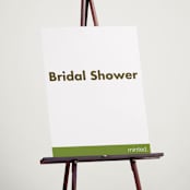 "Portrait" - Bridal Shower Signs in Charcoal by Minted - In Use