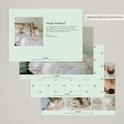 "The More, the Merrier" - Holiday Birth Announcement Cards in Golden by Carolyn MacLaren - Back of Card Options
