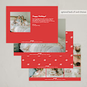 "The More, the Merrier" - Holiday Birth Announcement Cards in Candy Cane by Carolyn MacLaren - Back of Card Options