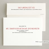 "The More, the Merrier" - Holiday Birth Announcement Cards in Candy Cane by Carolyn MacLaren - FREE Recipient Addressing