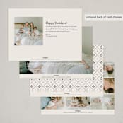 "Early Christmas" - Holiday Birth Announcement Cards in Ivory by Rebecca Daublin - Back of Card Options
