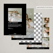 "a la carte" - Holiday Birth Announcement Cards in Ink by Susan Zinader - Back of Card Options